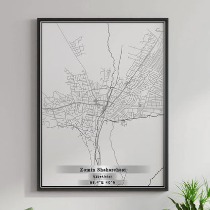 ROAD MAP OF ZOMIN SHAHARCHASI, UZBEKISTAN BY MAPBAKES