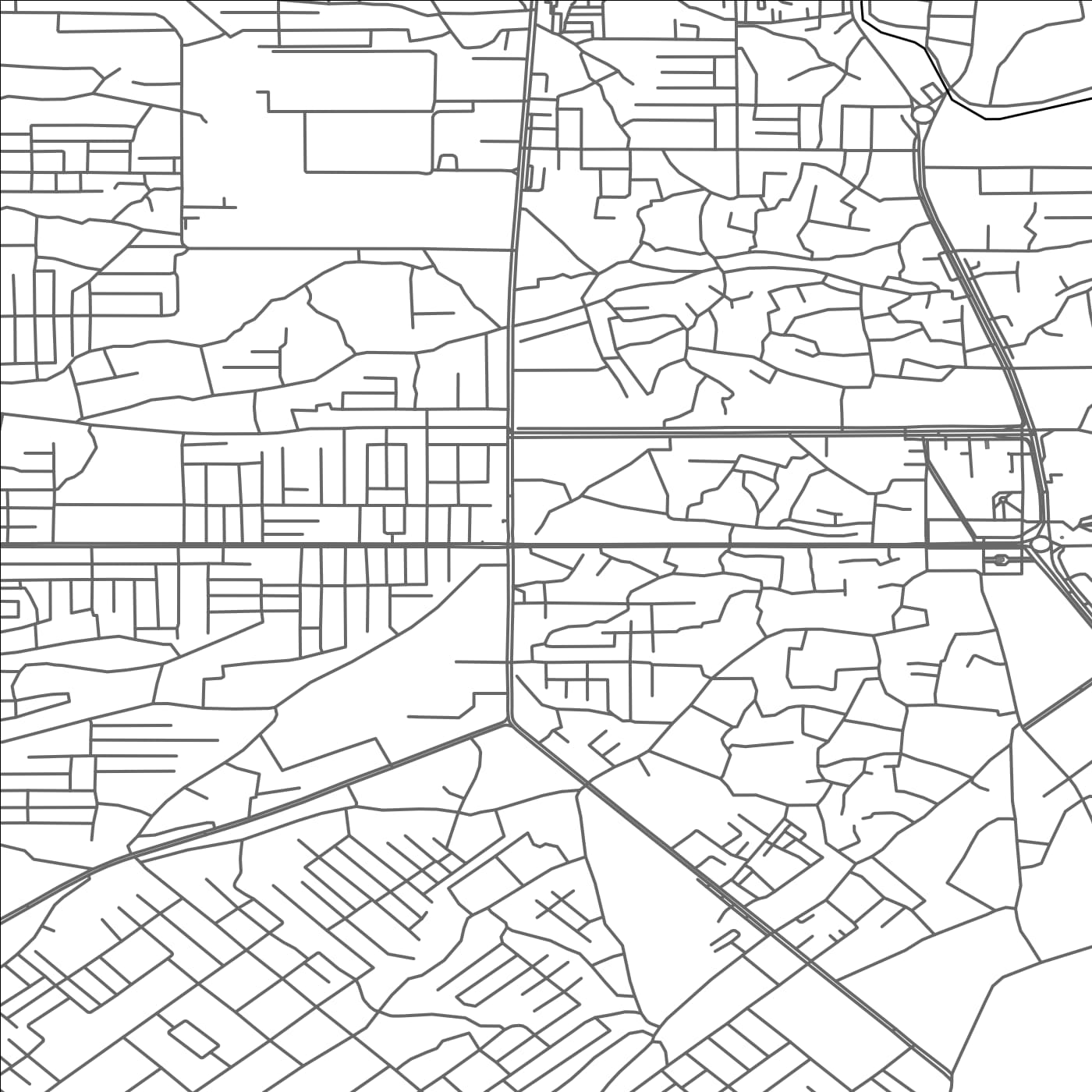 ROAD MAP OF ANDIJON, UZBEKISTAN BY MAPBAKES