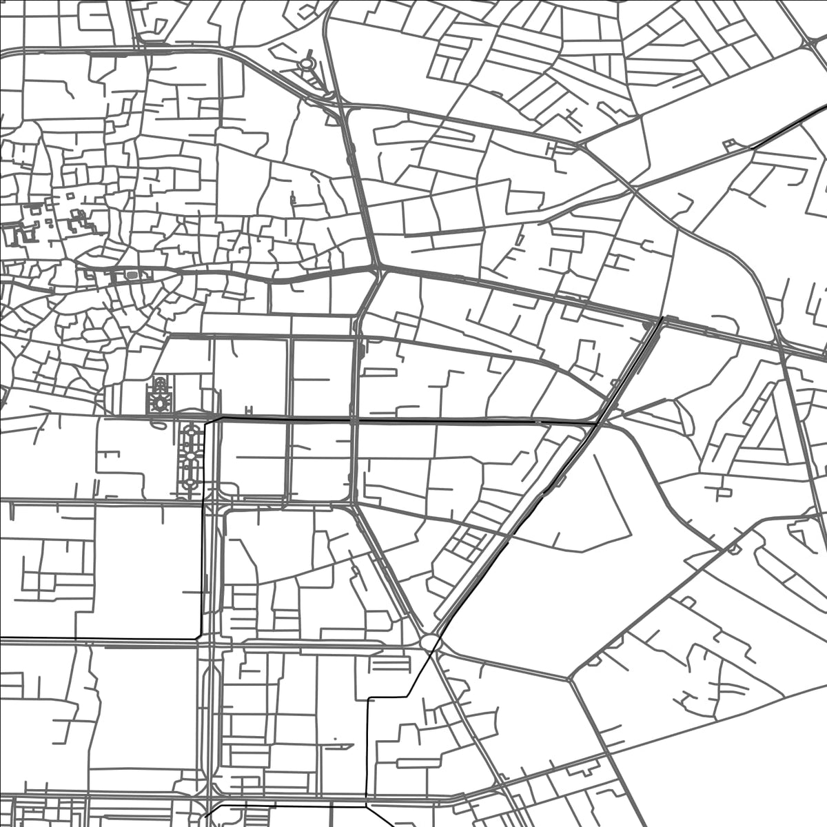 ROAD MAP OF BUKHARA, UZBEKISTAN BY MAPBAKES