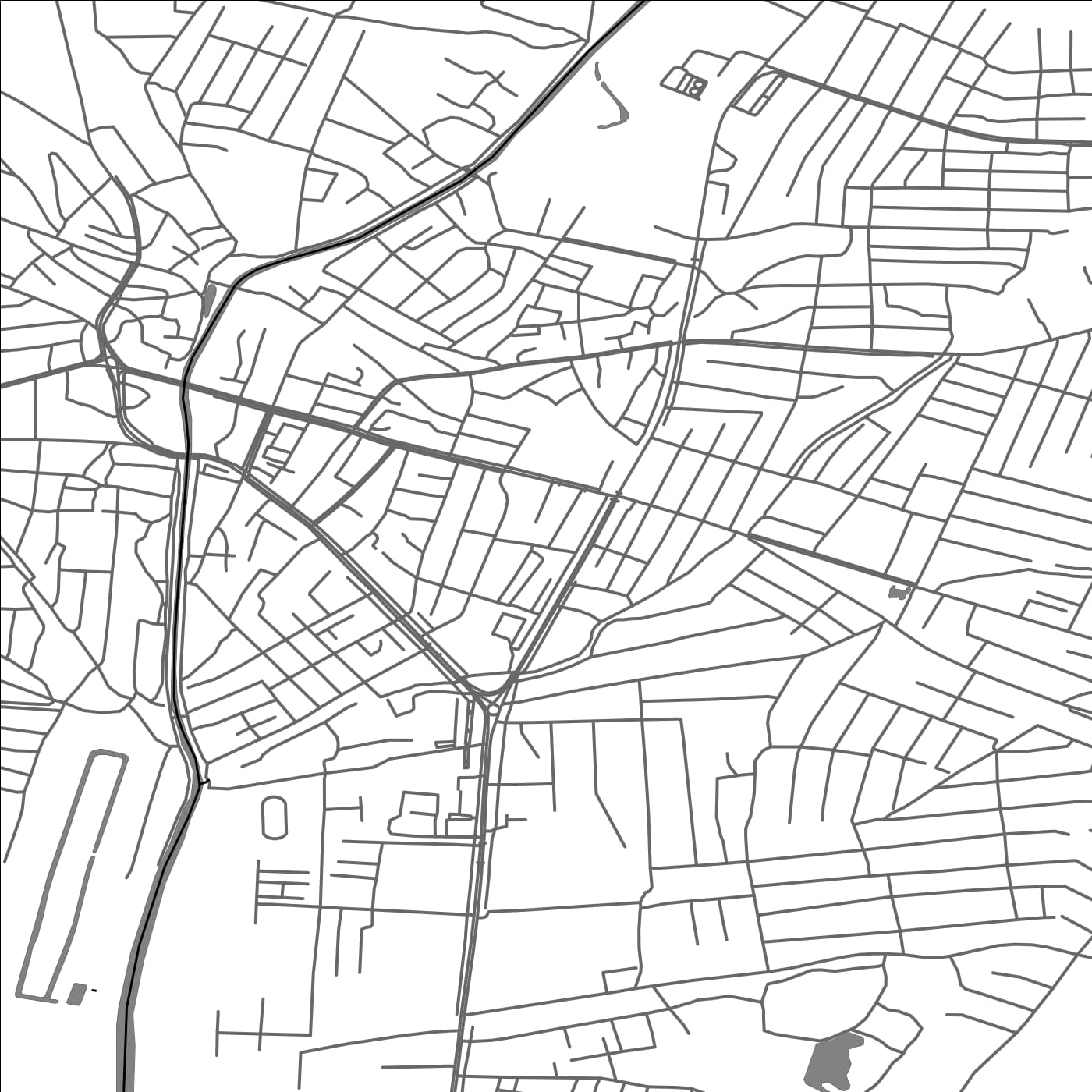 ROAD MAP OF CHIMBOY SHAHRI, UZBEKISTAN BY MAPBAKES