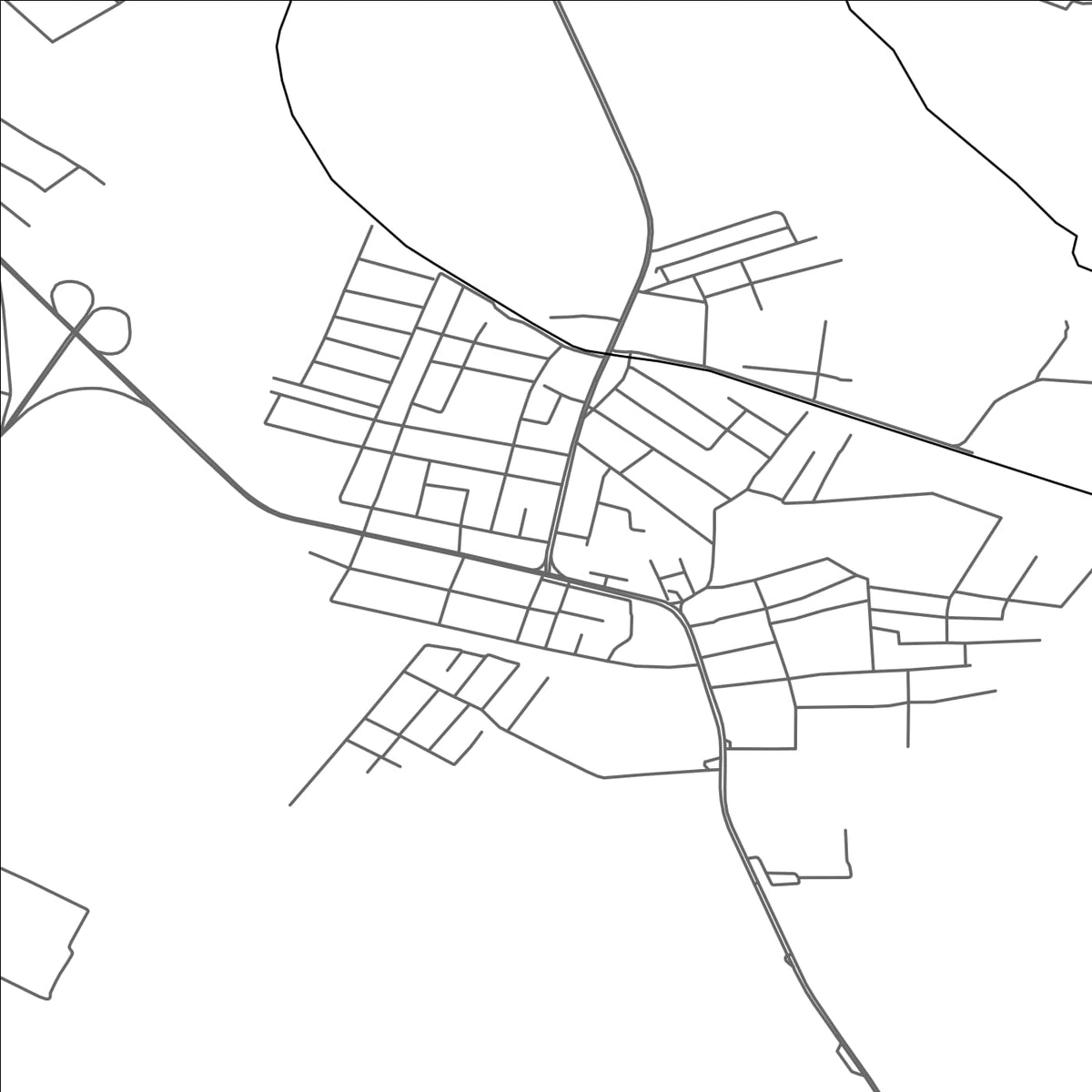 ROAD MAP OF DAHBED, UZBEKISTAN BY MAPBAKES