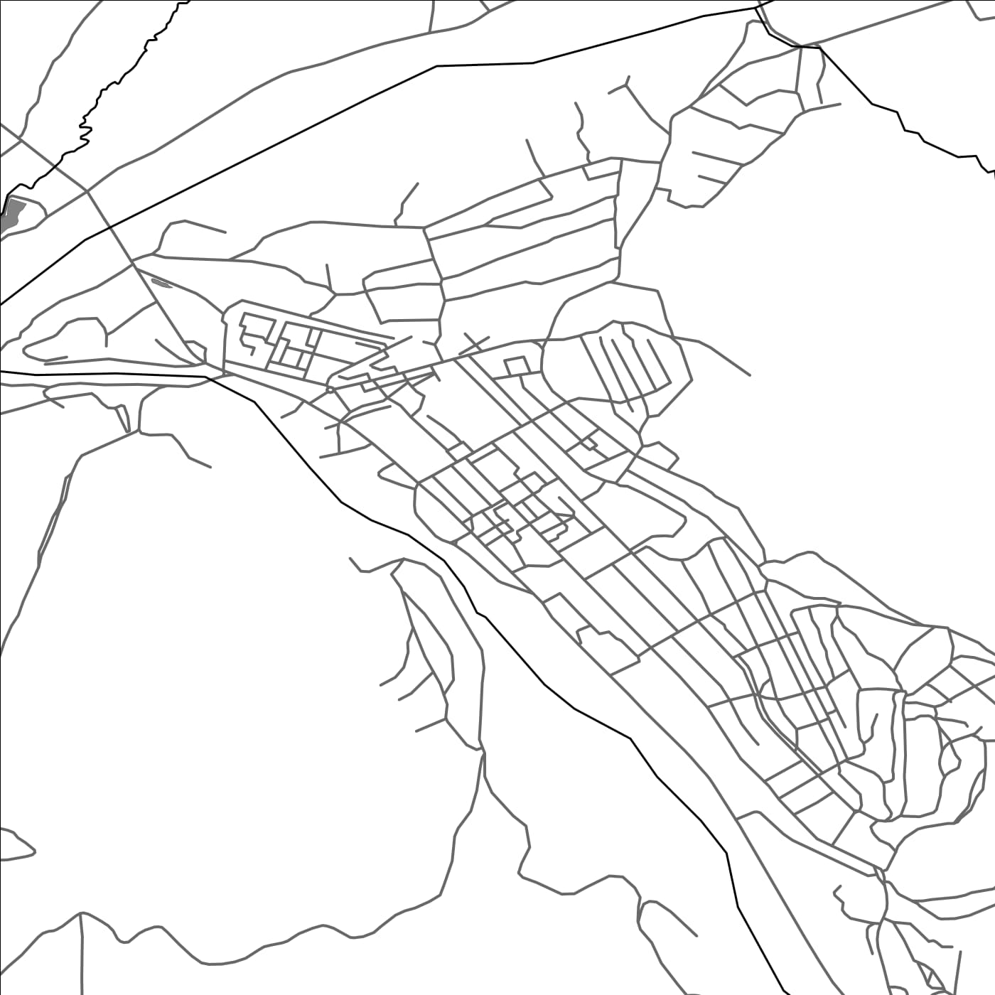 ROAD MAP OF KRASNOGORSKIY, UZBEKISTAN BY MAPBAKES