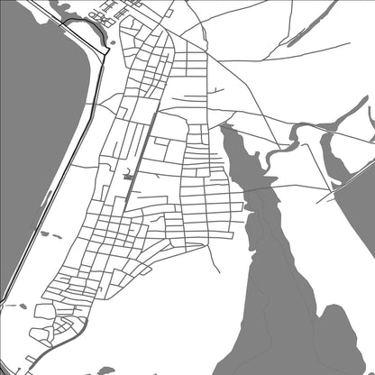 ROAD MAP OF MUYNOQ, UZBEKISTAN BY MAPBAKES