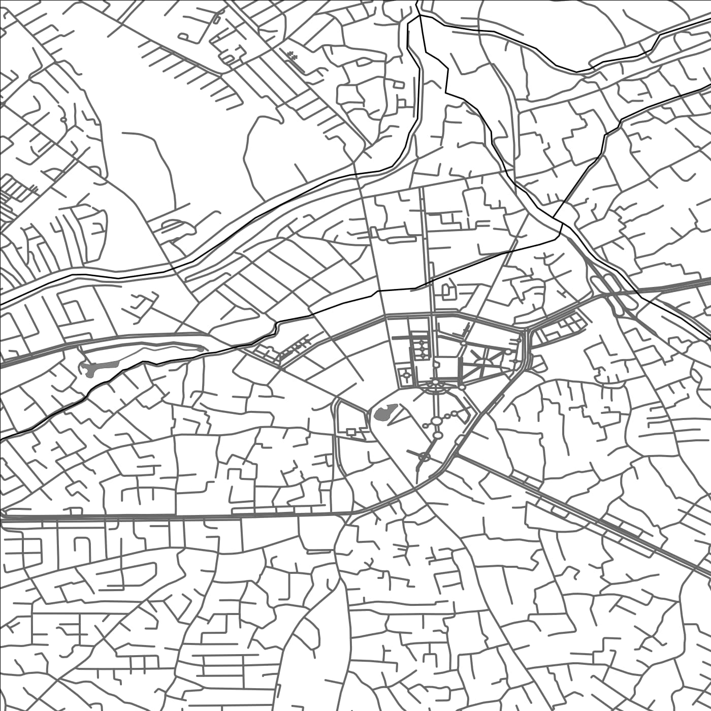 ROAD MAP OF NAMANGAN, UZBEKISTAN BY MAPBAKES