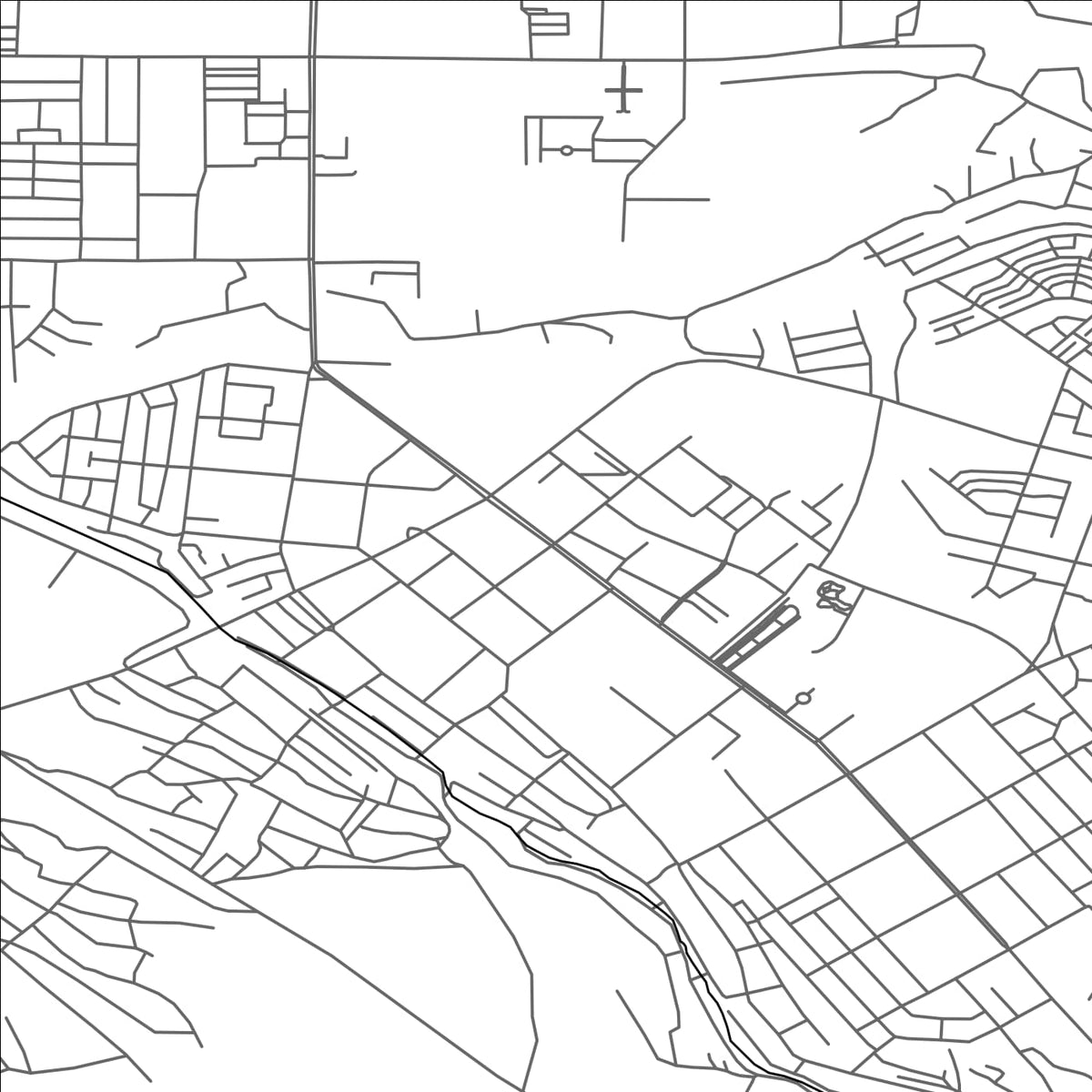 ROAD MAP OF OLMALIQ, UZBEKISTAN BY MAPBAKES
