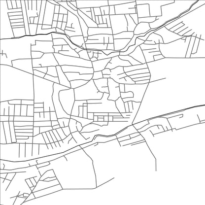 ROAD MAP OF QORASUV, UZBEKISTAN BY MAPBAKES