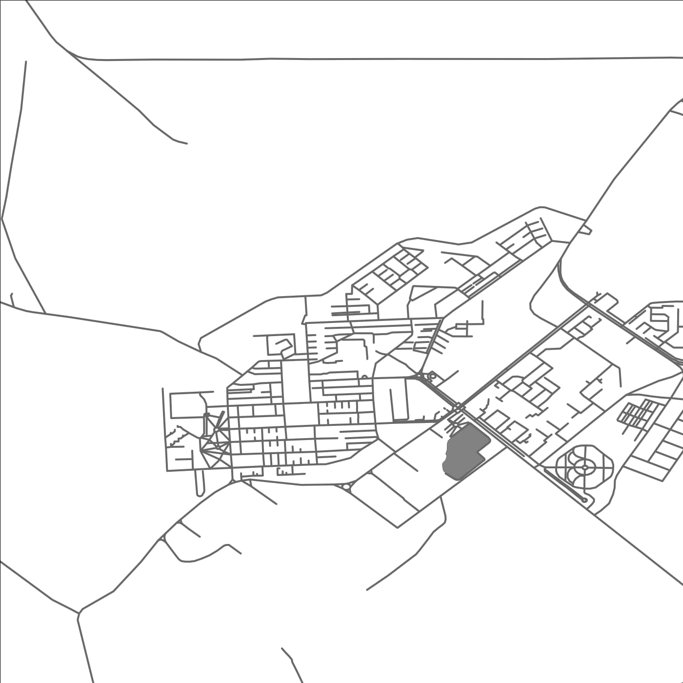 ROAD MAP OF UCHQUDUQ SHAHRI, UZBEKISTAN BY MAPBAKES