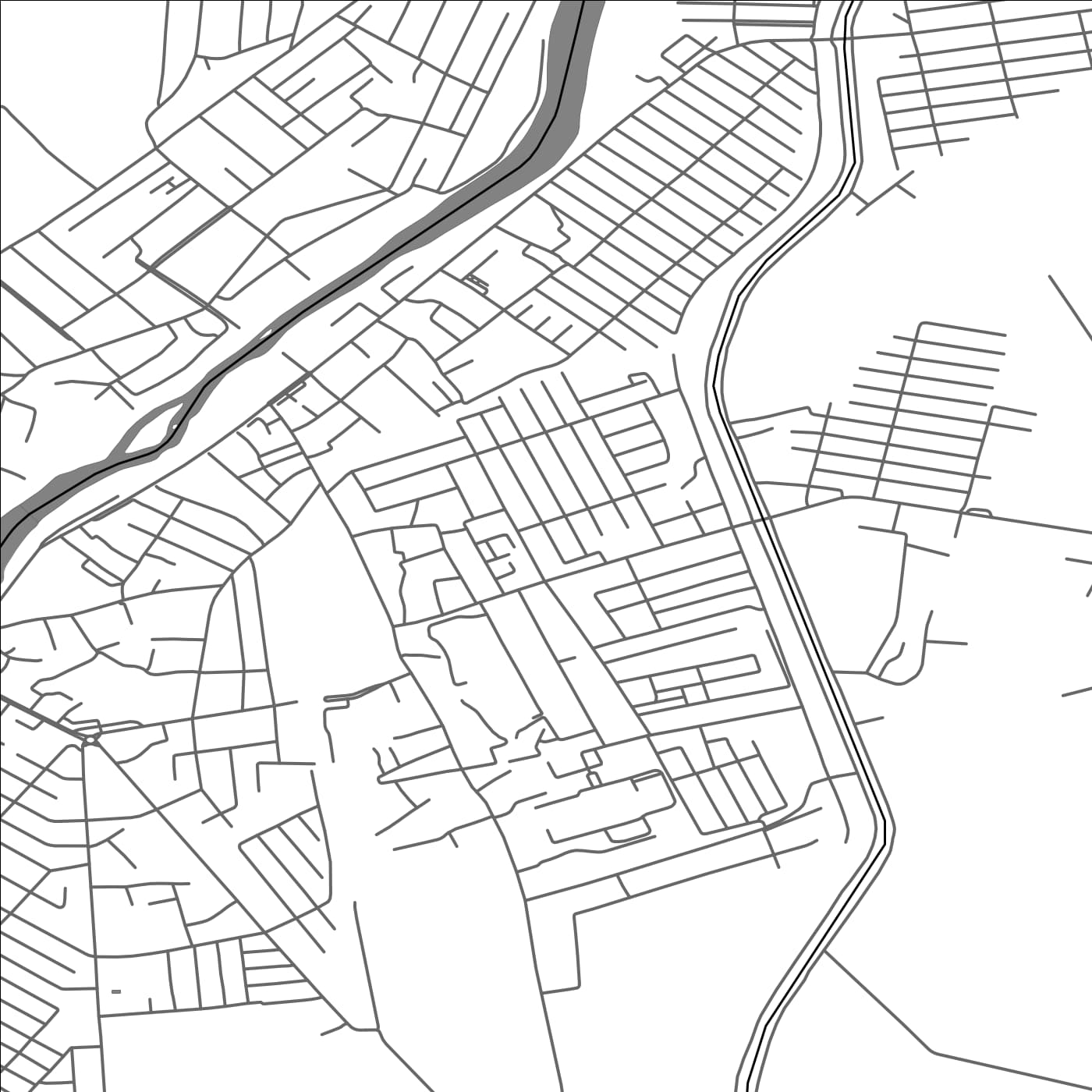 ROAD MAP OF UCHQURGHON SHAHRI, UZBEKISTAN BY MAPBAKES