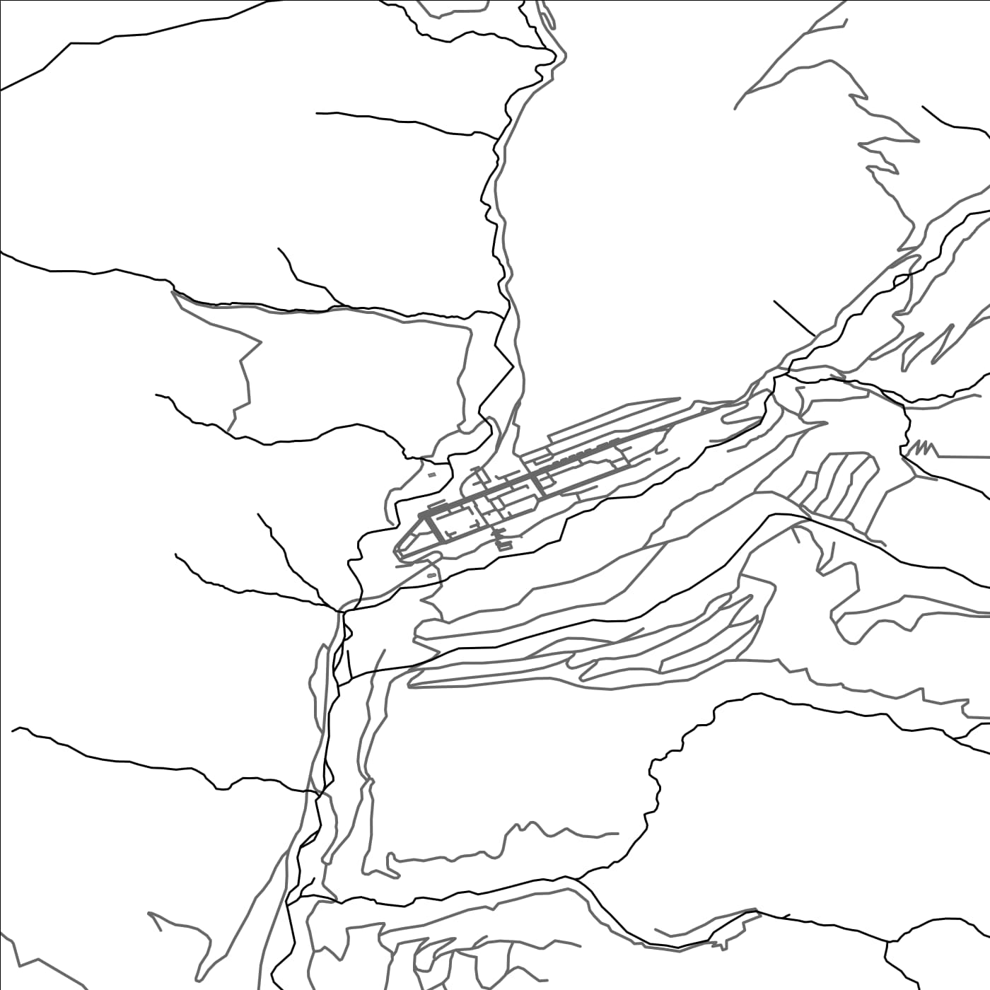 ROAD MAP OF YANGIOBOD, UZBEKISTAN BY MAPBAKES