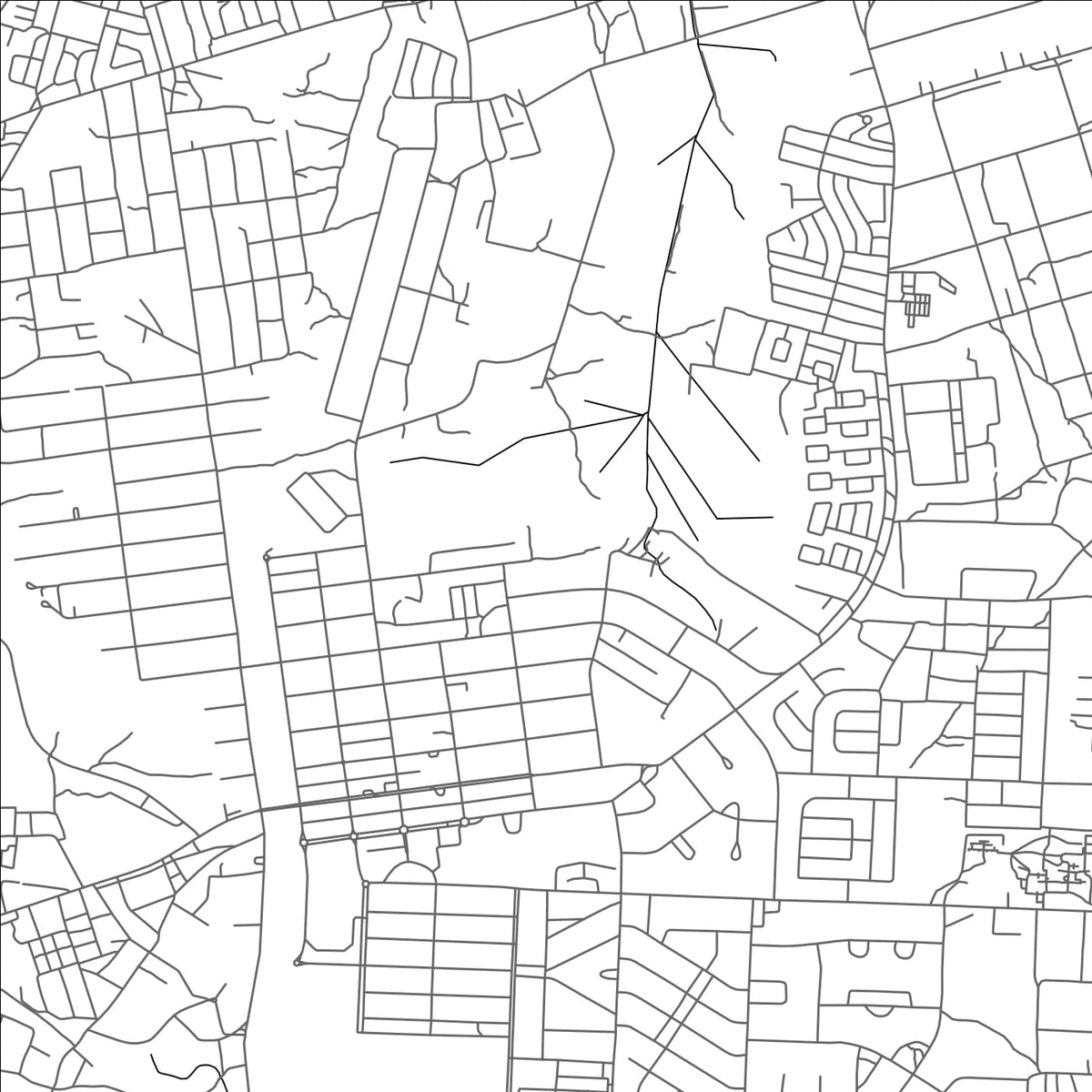 ROAD MAP OF KABWE, ZAMBIA BY MAPBAKES