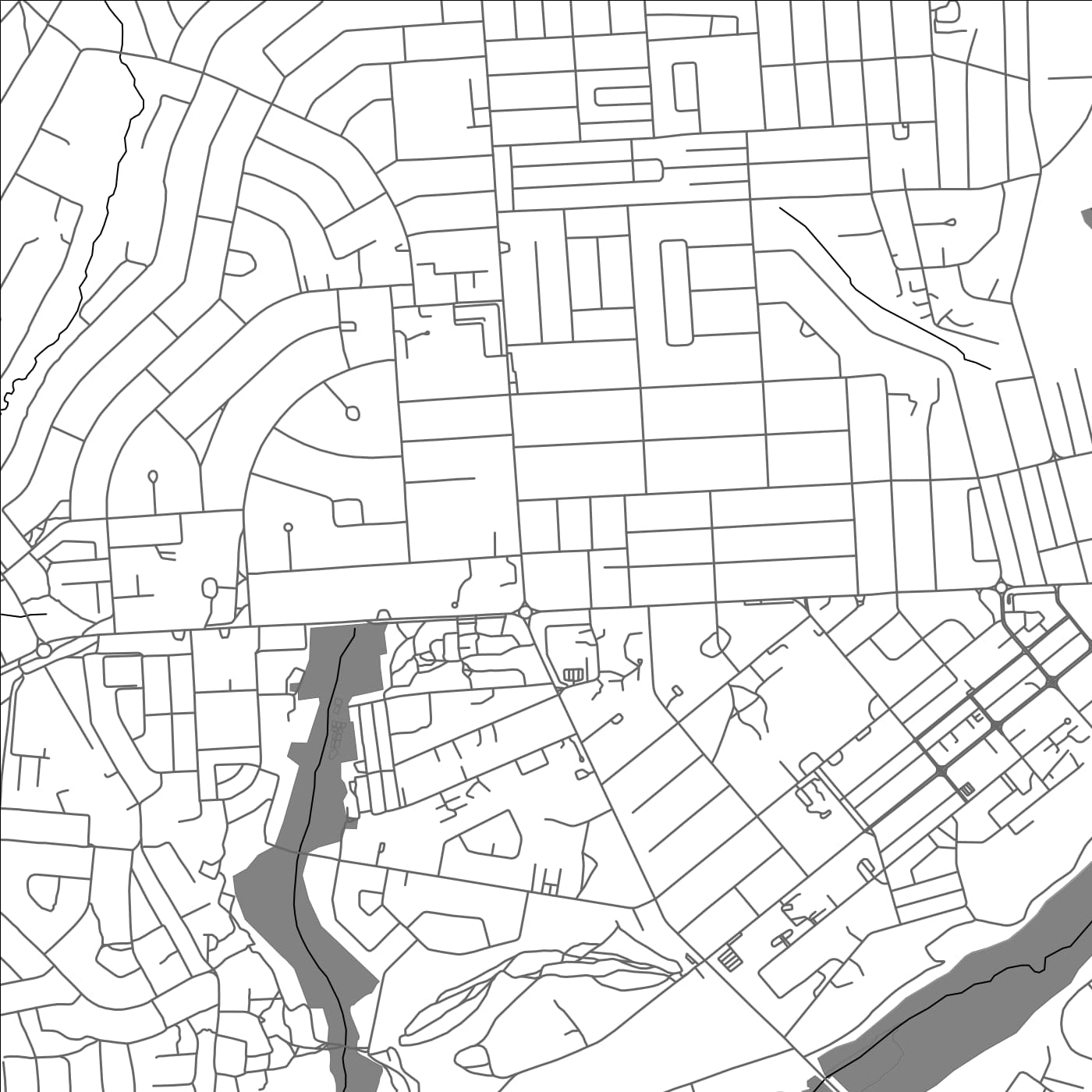 ROAD MAP OF NDOLA, ZAMBIA BY MAPBAKES