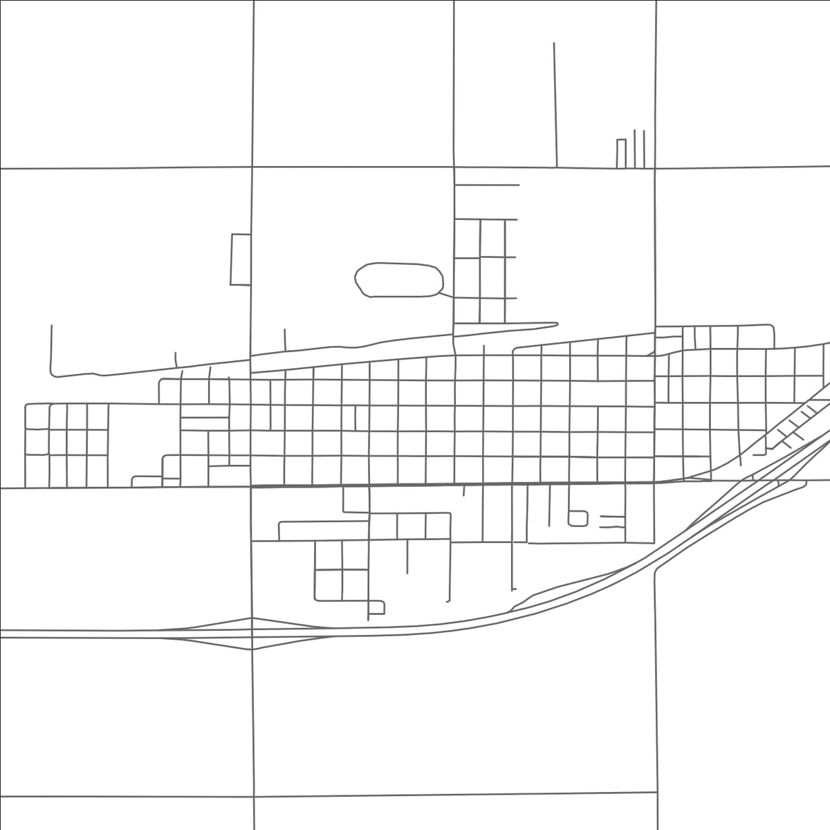 ROAD MAP OF BURLINGTON, COLORADO BY MAPBAKES