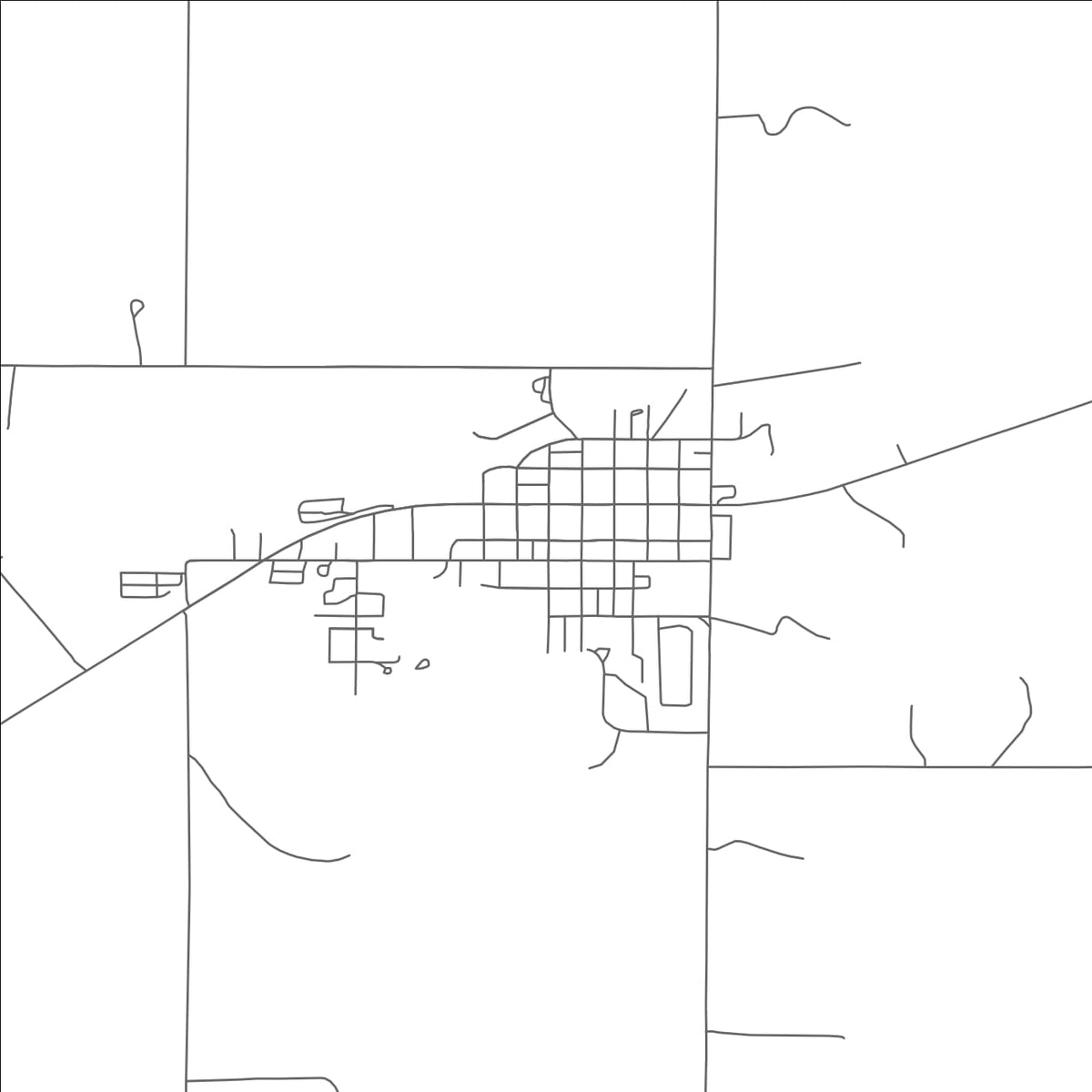 ROAD MAP OF CALHAN, COLORADO BY MAPBAKES