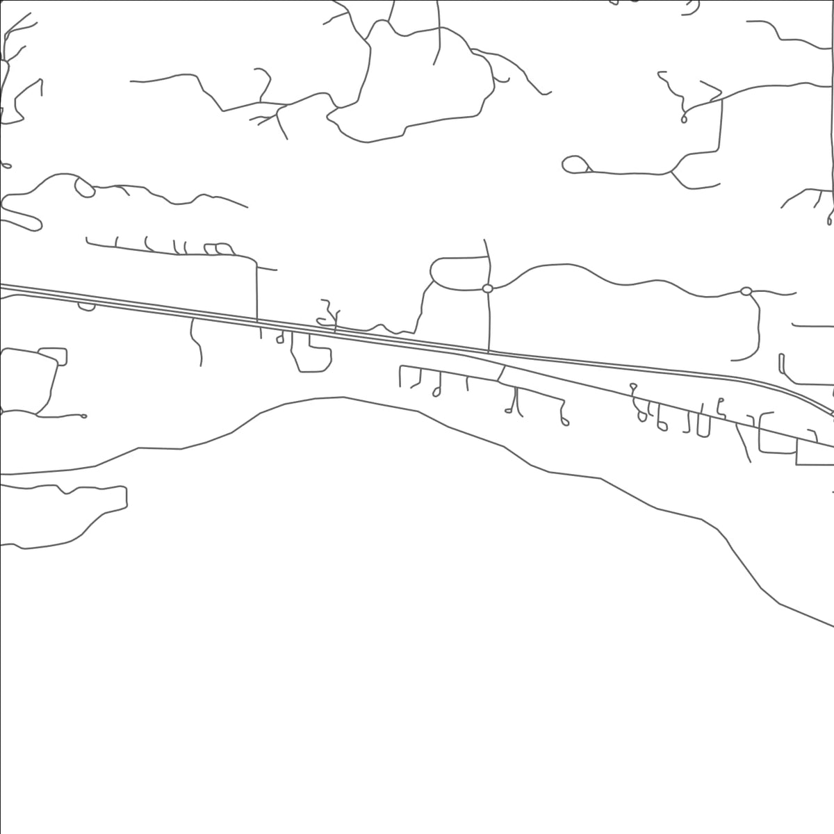ROAD MAP OF CATHERINE, COLORADO BY MAPBAKES