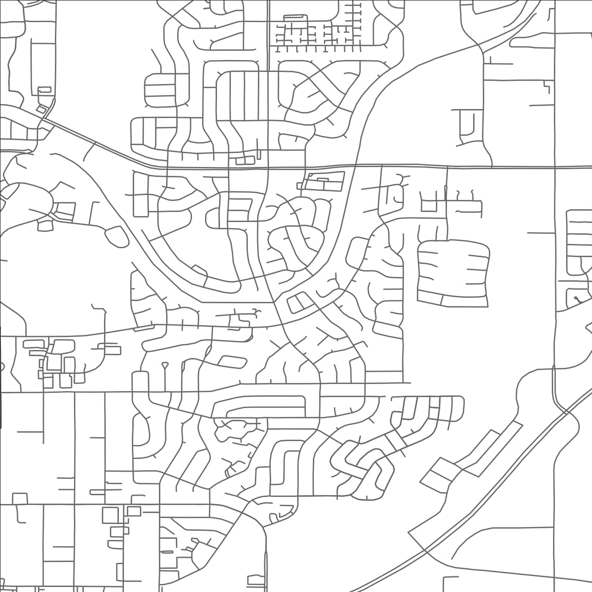 ROAD MAP OF CIMARRON HILLS, COLORADO BY MAPBAKES