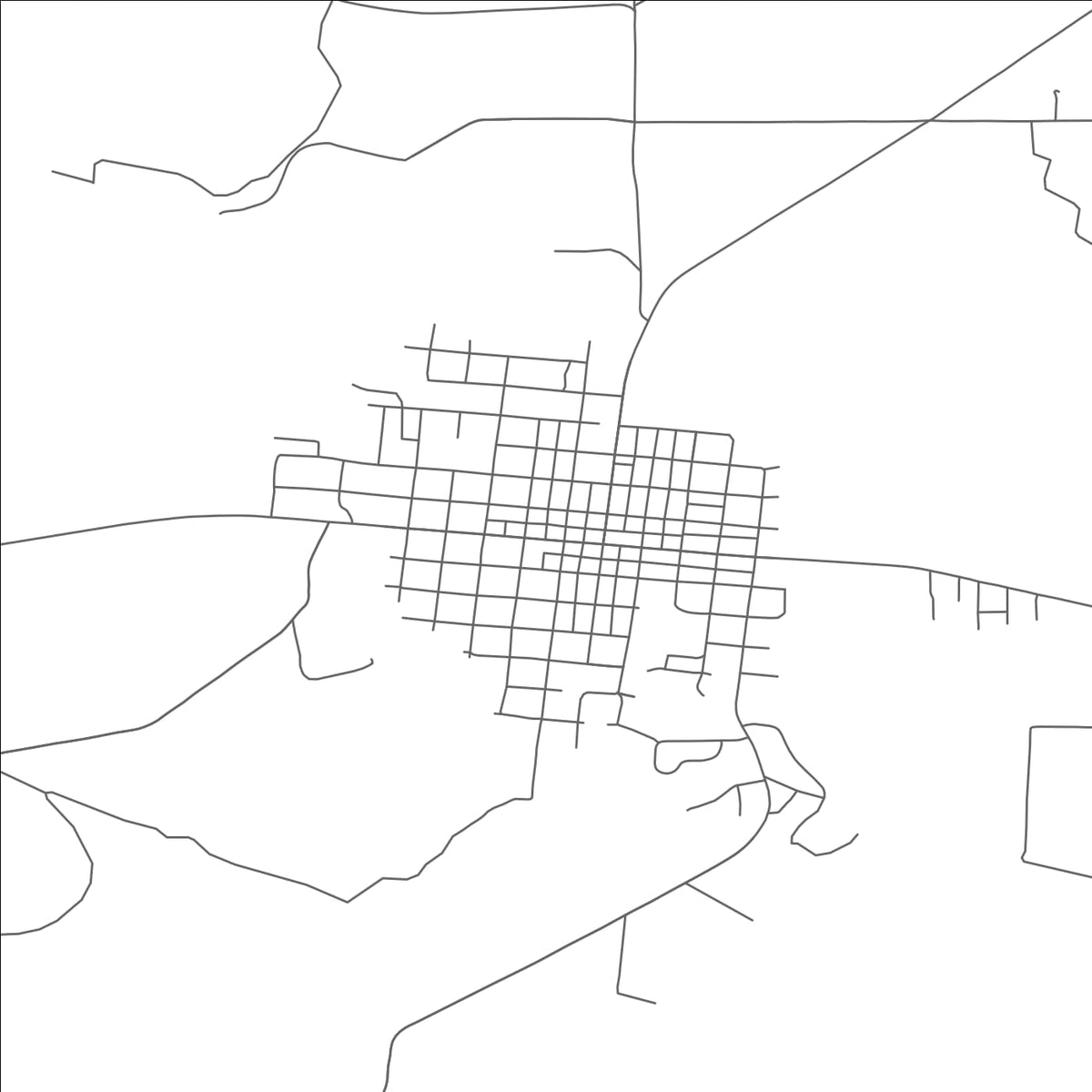 ROAD MAP OF DEL NORTE, COLORADO BY MAPBAKES