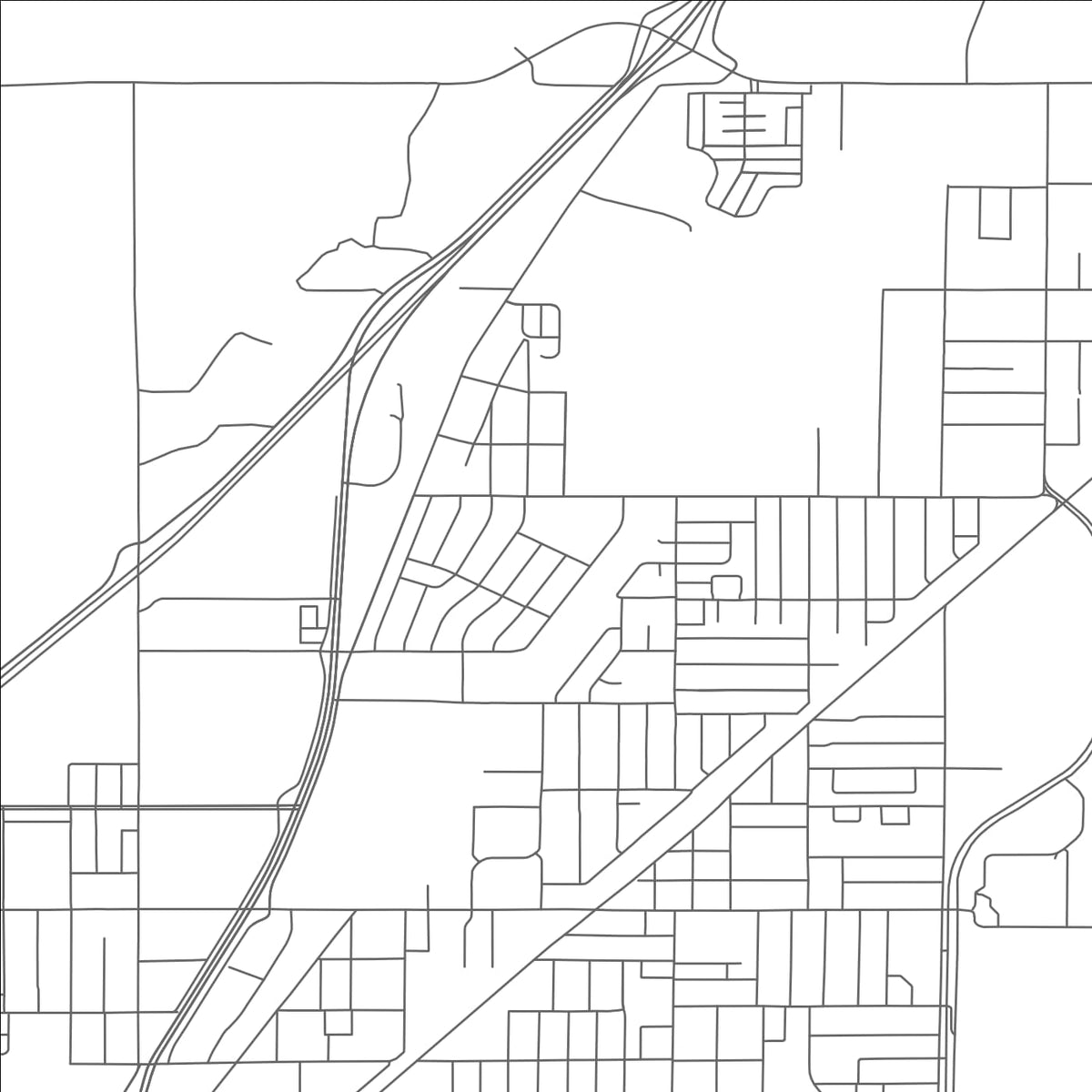 ROAD MAP OF DERBY, COLORADO BY MAPBAKES