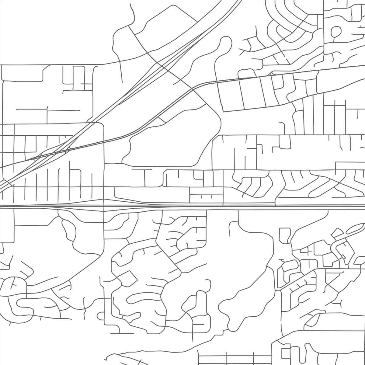 ROAD MAP OF EAST PLEASANT VIEW, COLORADO BY MAPBAKES
