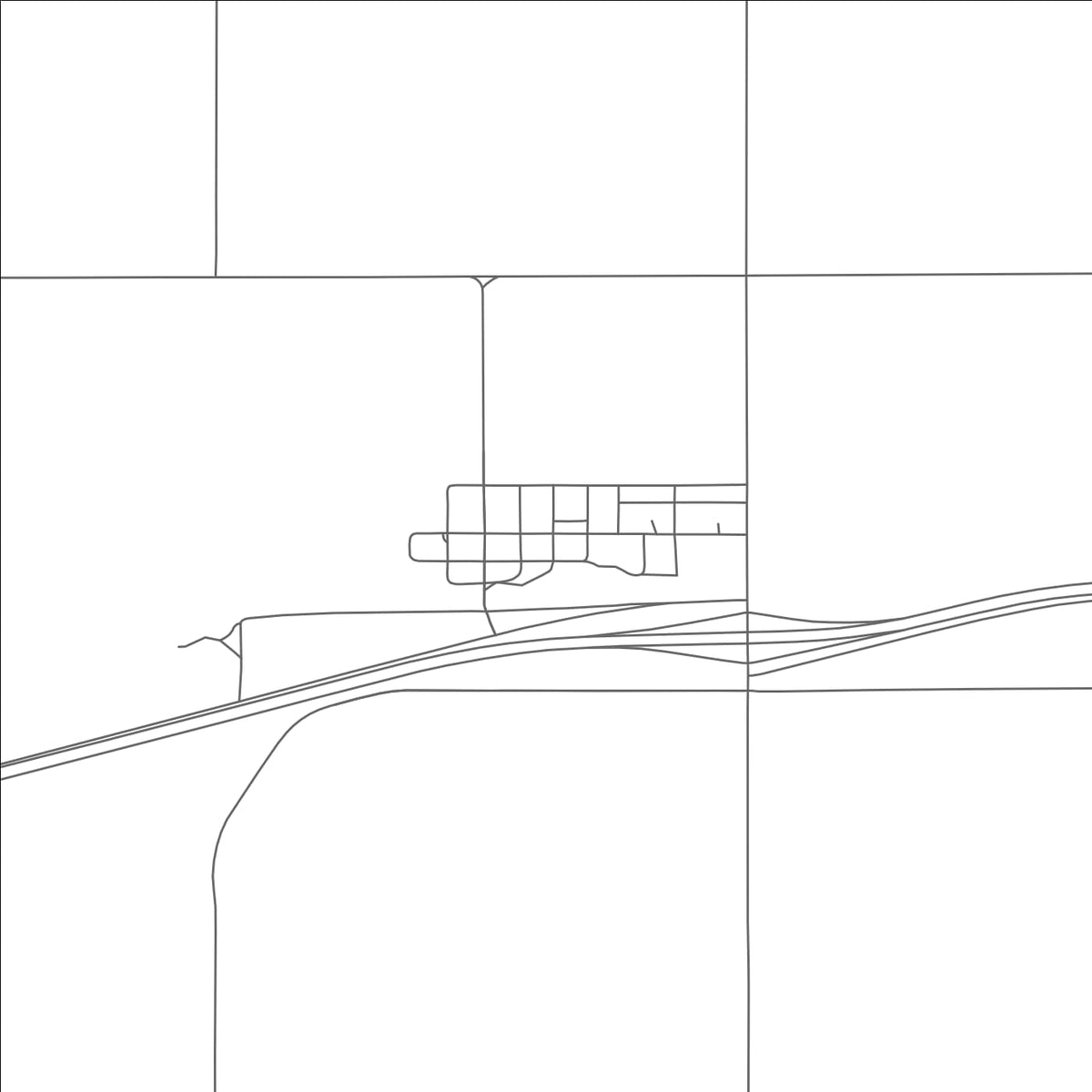 ROAD MAP OF GENOA, COLORADO BY MAPBAKES