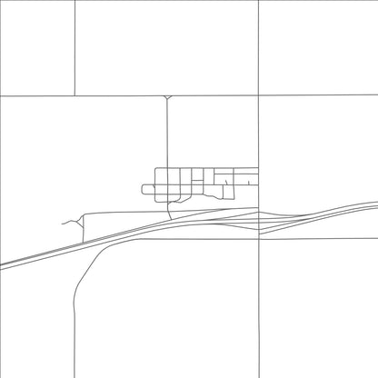 ROAD MAP OF GENOA, COLORADO BY MAPBAKES