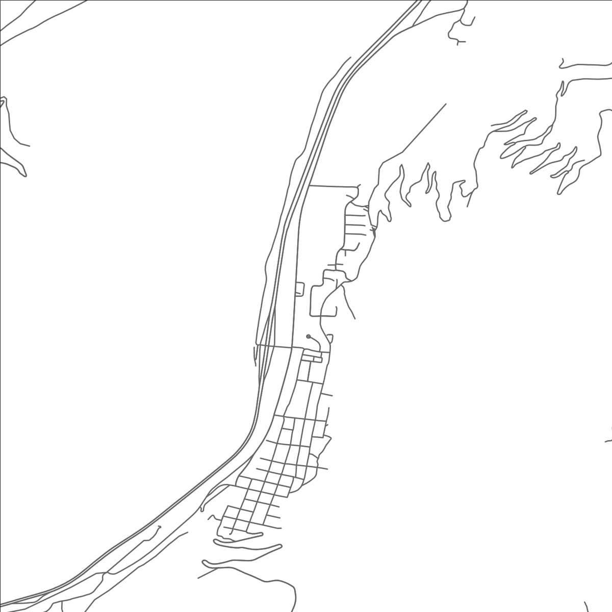ROAD MAP OF GEORGETOWN, COLORADO BY MAPBAKES
