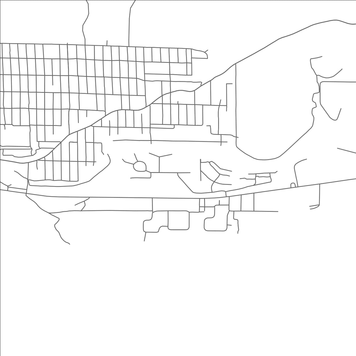 ROAD MAP OF GERRARD, COLORADO BY MAPBAKES