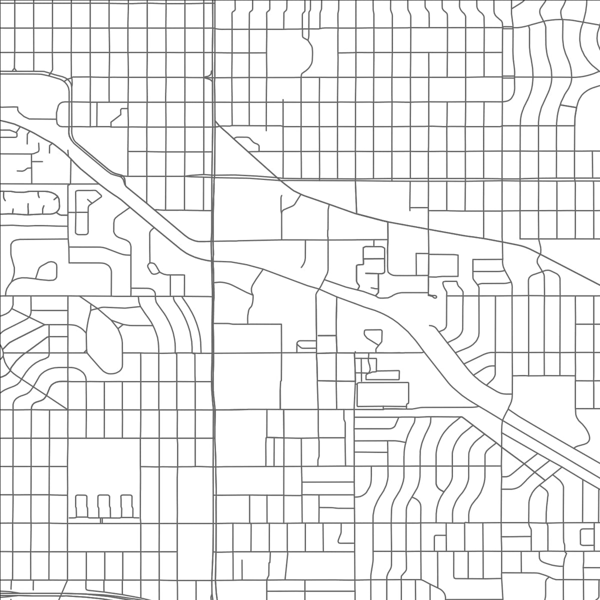 ROAD MAP OF GLENDALE, COLORADO BY MAPBAKES