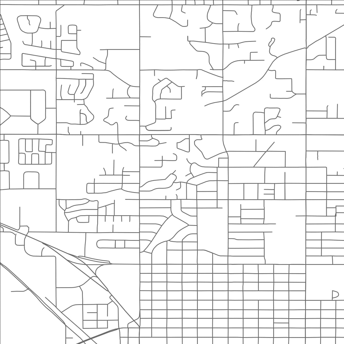 ROAD MAP OF GRAND JUNCTION, COLORADO BY MAPBAKES