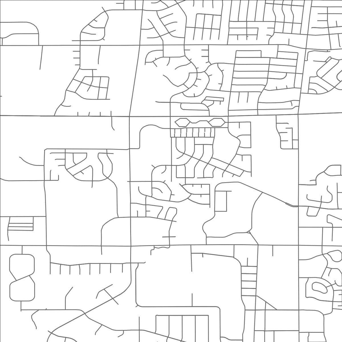 ROAD MAP OF GREELEY, COLORADO BY MAPBAKES