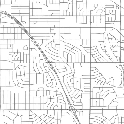 ROAD MAP OF HOLLY HILLS, COLORADO BY MAPBAKES