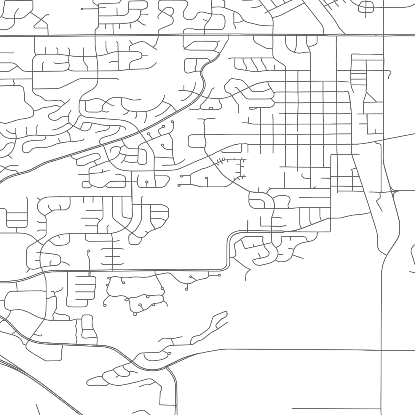 ROAD MAP OF LOUISVILLE, COLORADO BY MAPBAKES