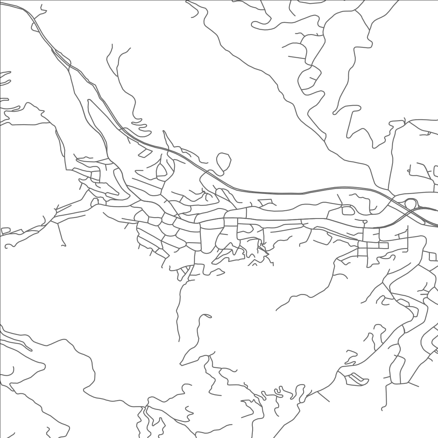 ROAD MAP OF MANITOU SPRINGS, COLORADO BY MAPBAKES