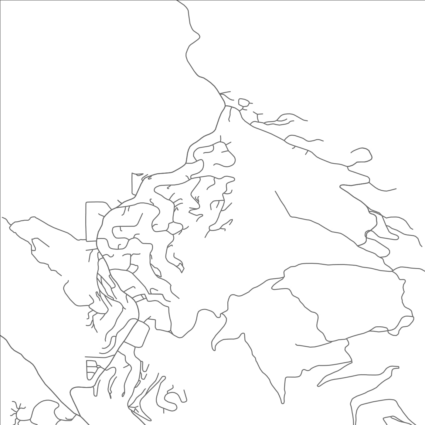 ROAD MAP OF MOUNT CRESTED BUTTE, COLORADO BY MAPBAKES