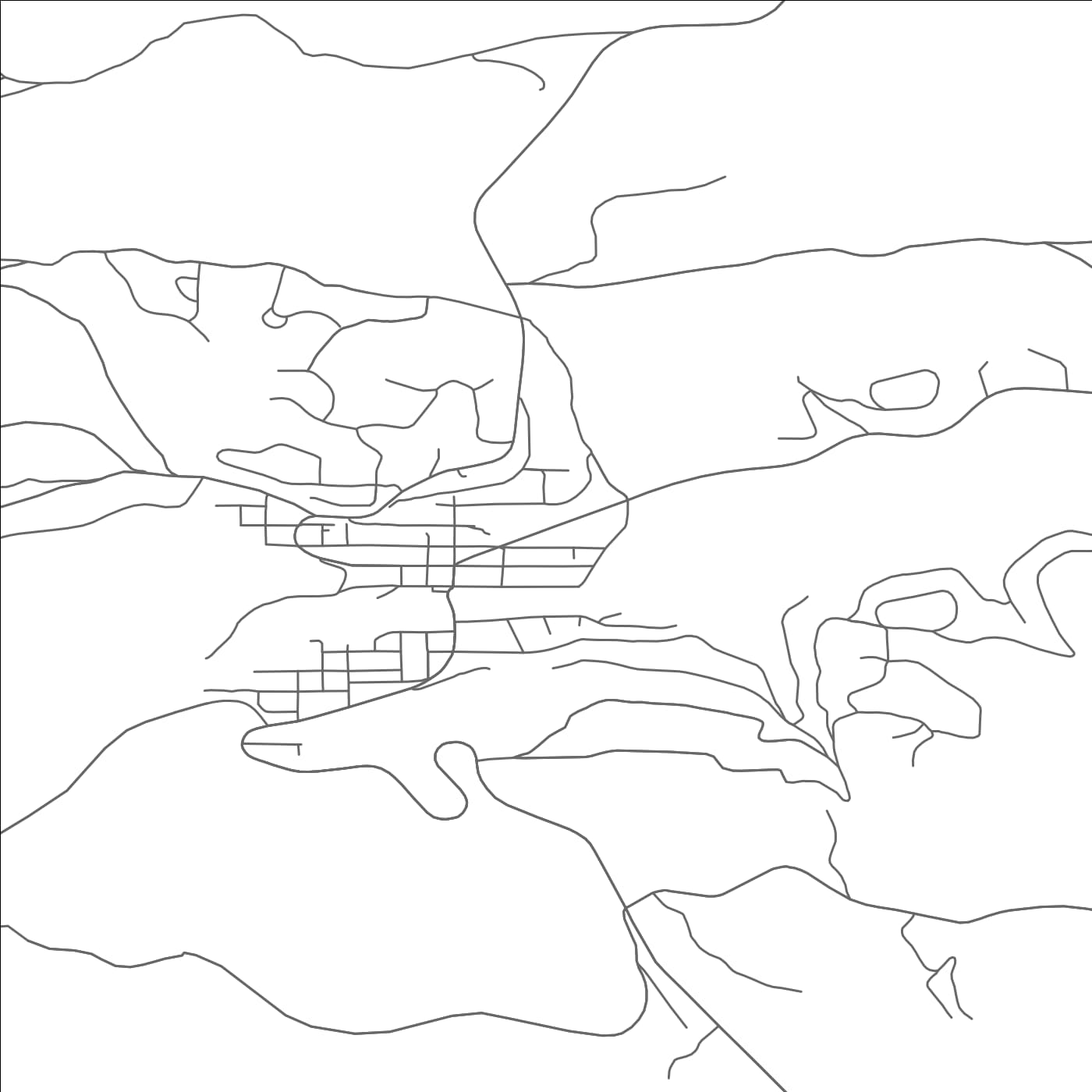 ROAD MAP OF NEDERLAND, COLORADO BY MAPBAKES