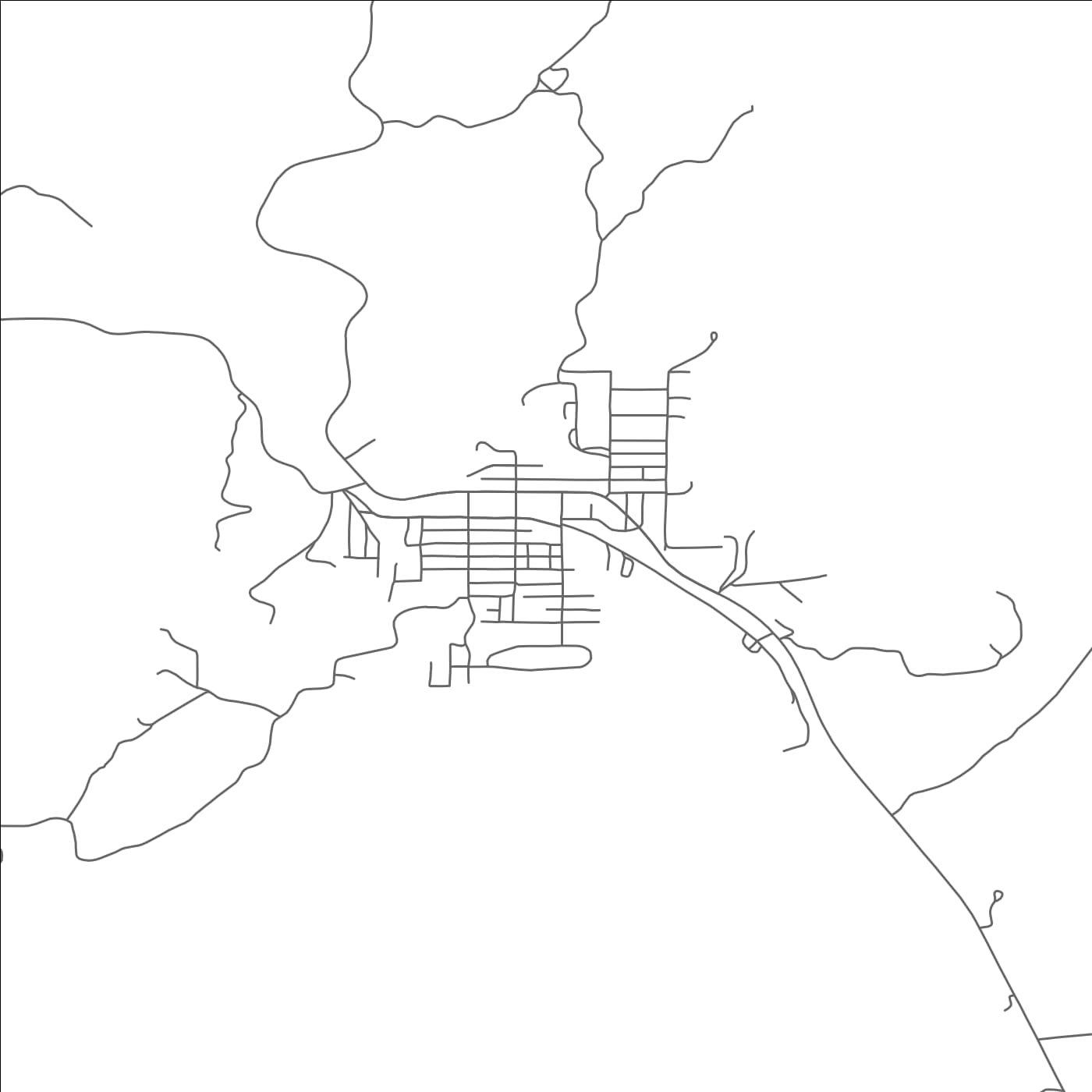 ROAD MAP OF OAK CREEK, COLORADO BY MAPBAKES