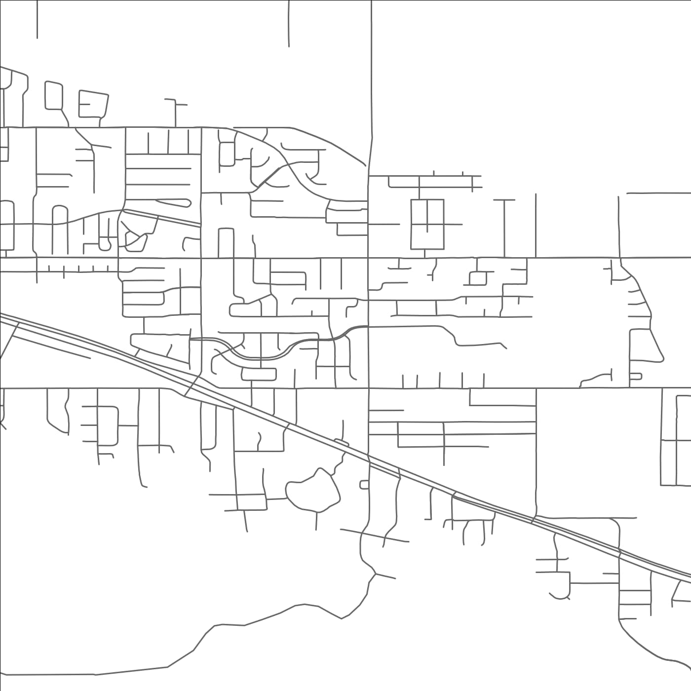 ROAD MAP OF ORCHARD MESA, COLORADO BY MAPBAKES