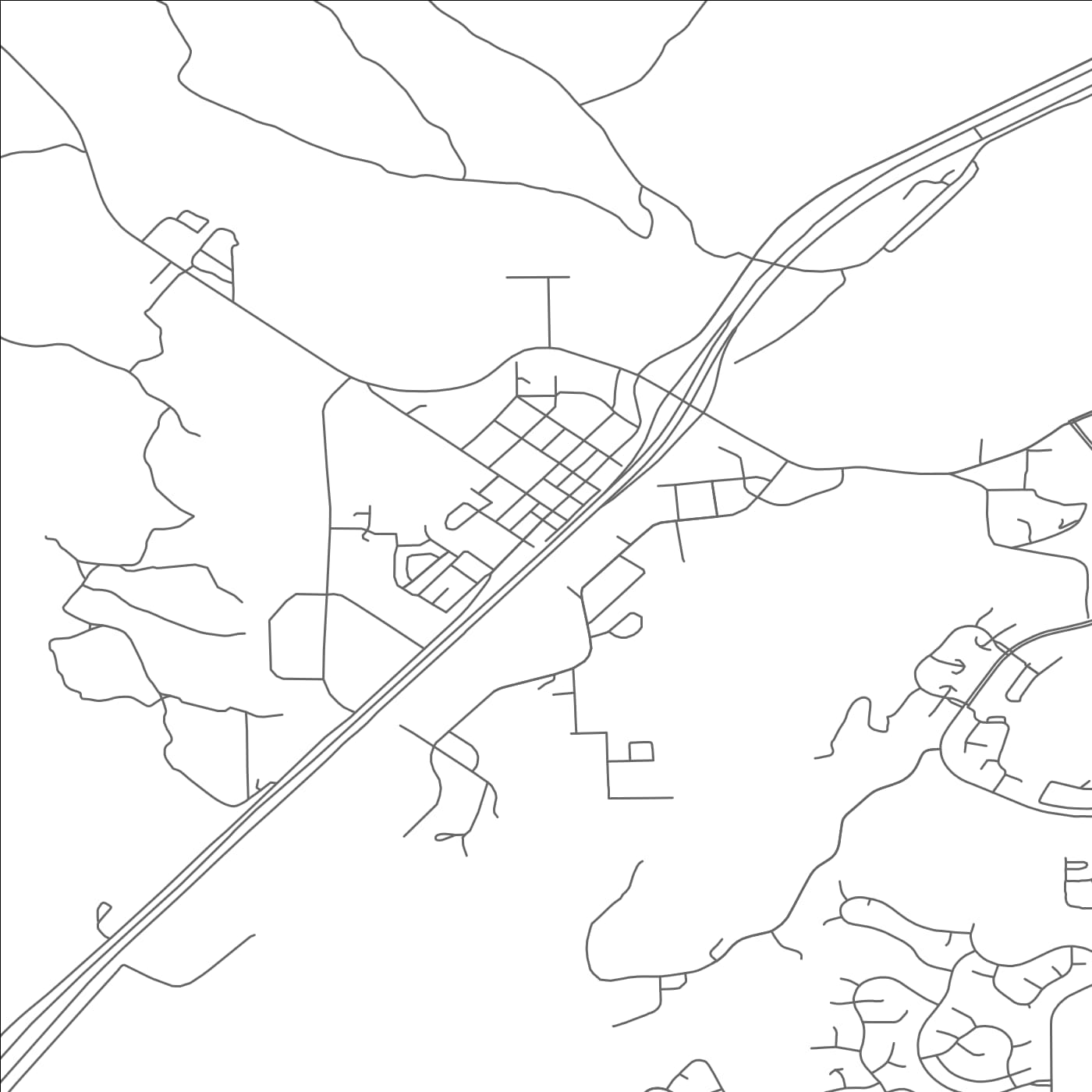 ROAD MAP OF PARACHUTE, COLORADO BY MAPBAKES