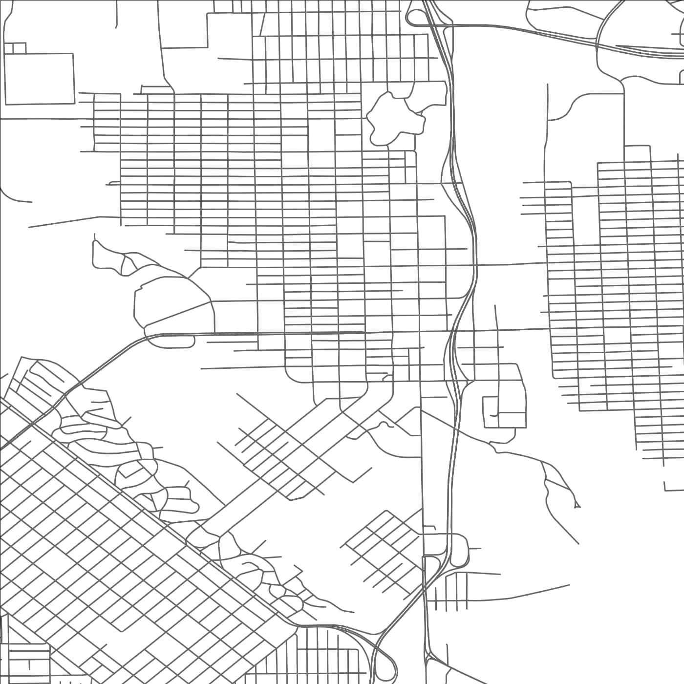 ROAD MAP OF PUEBLO, COLORADO BY MAPBAKES