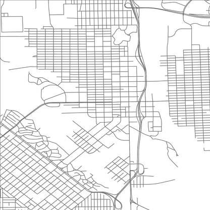 ROAD MAP OF PUEBLO, COLORADO BY MAPBAKES