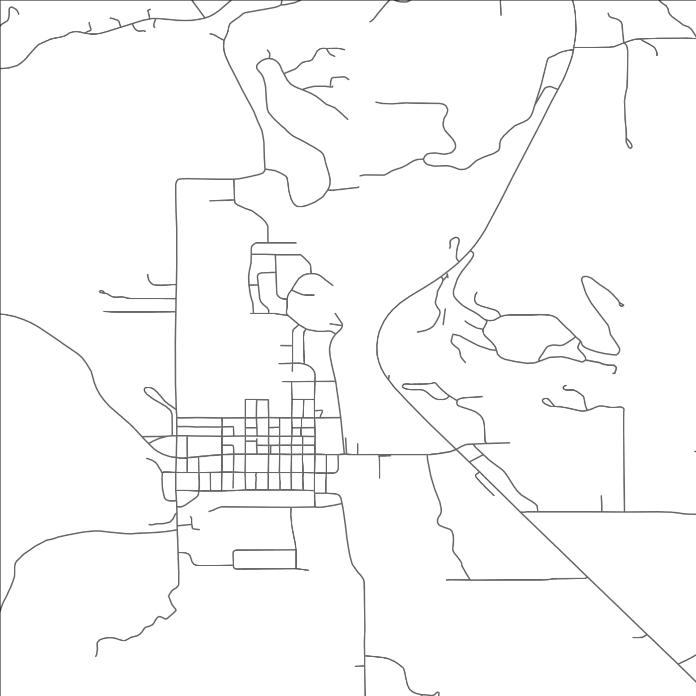 ROAD MAP OF RIDGWAY, COLORADO BY MAPBAKES