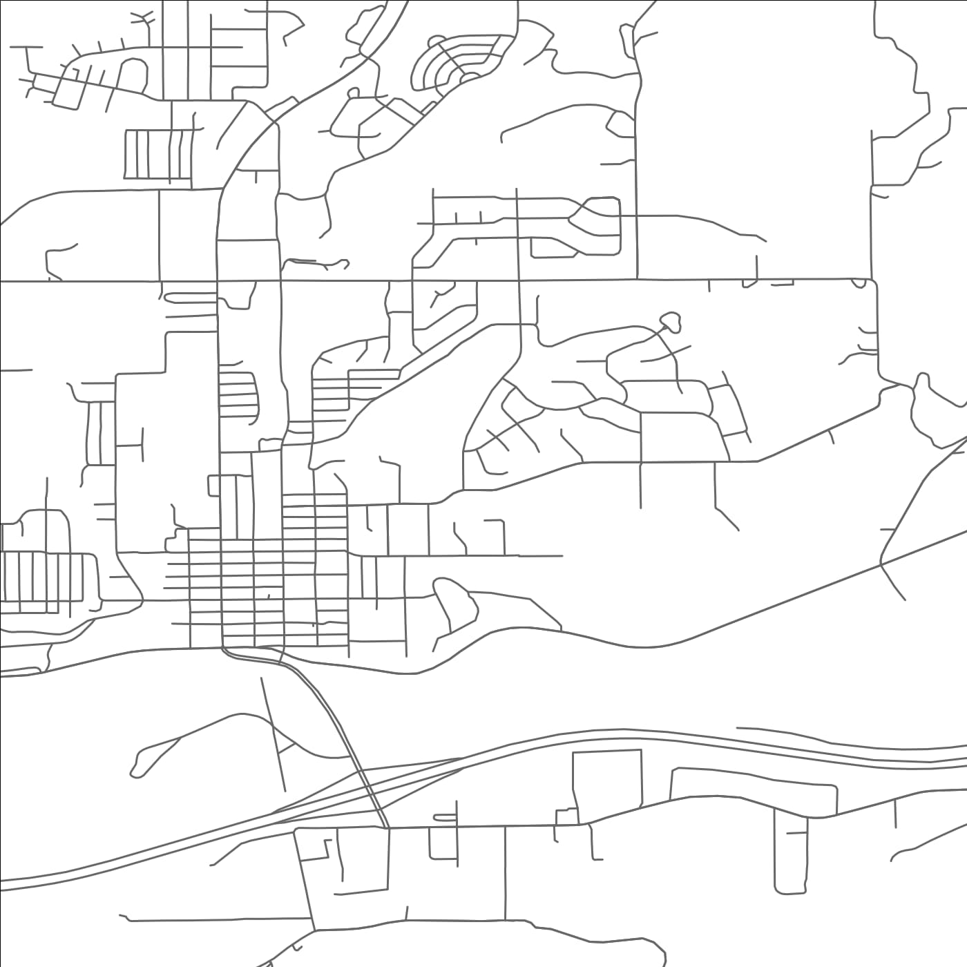 ROAD MAP OF RIFLE, COLORADO BY MAPBAKES