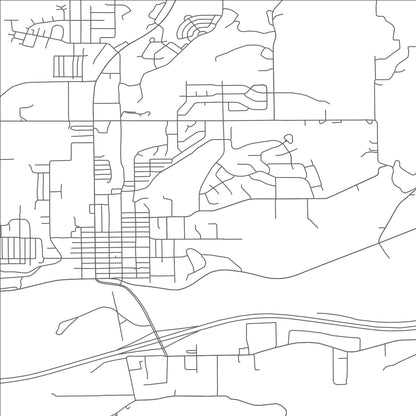 ROAD MAP OF RIFLE, COLORADO BY MAPBAKES