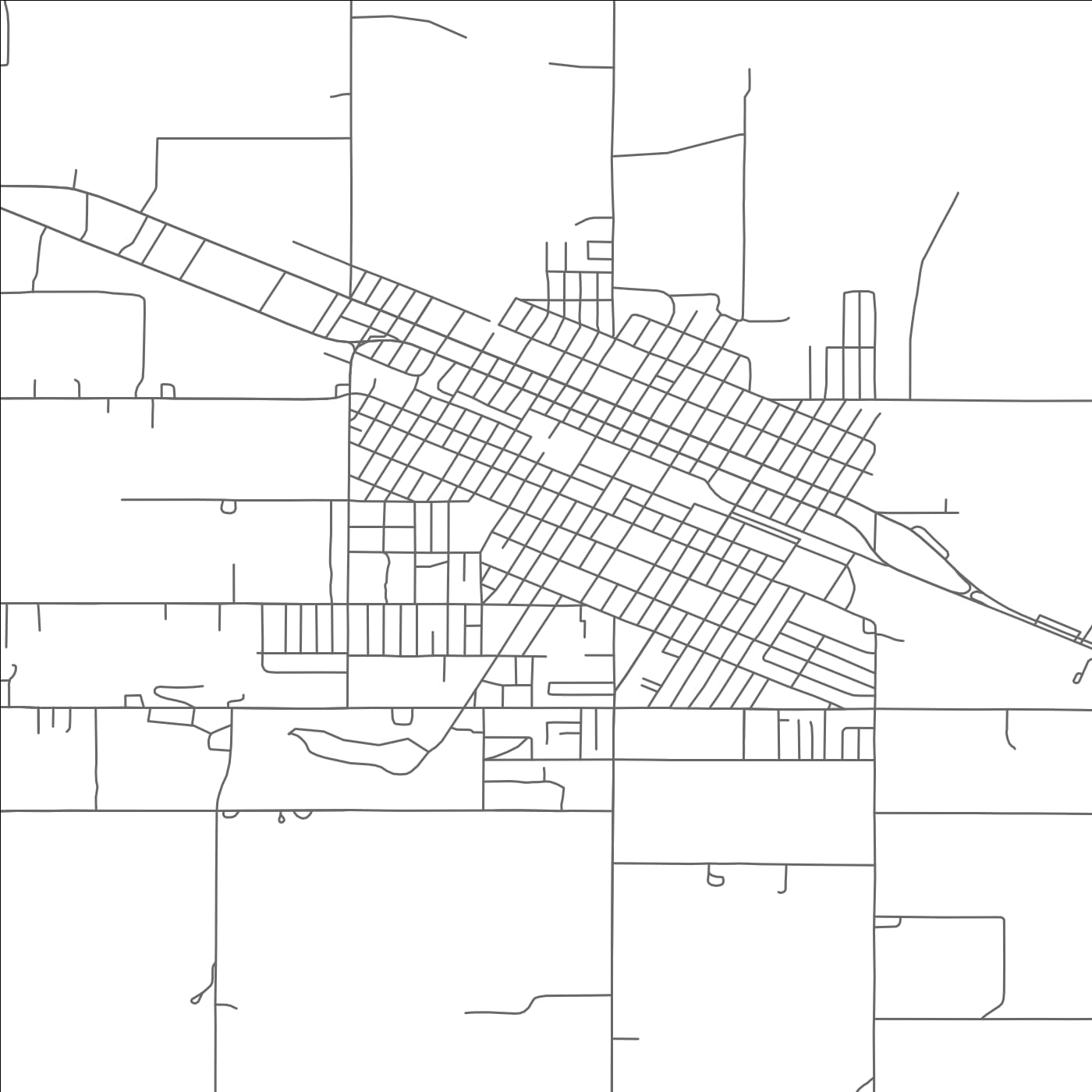 ROAD MAP OF ROCKY FORD, COLORADO BY MAPBAKES