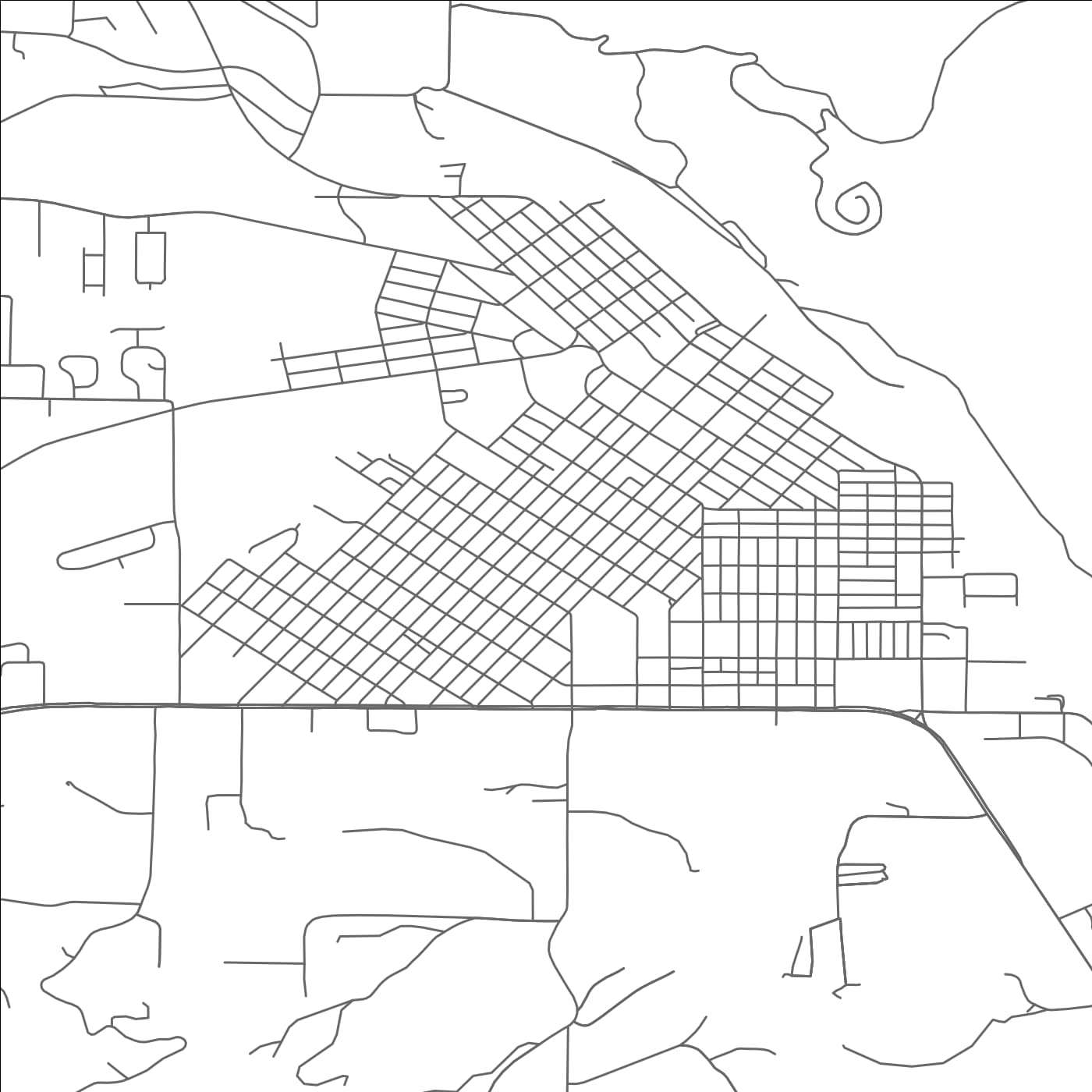 ROAD MAP OF SALIDA, COLORADO BY MAPBAKES