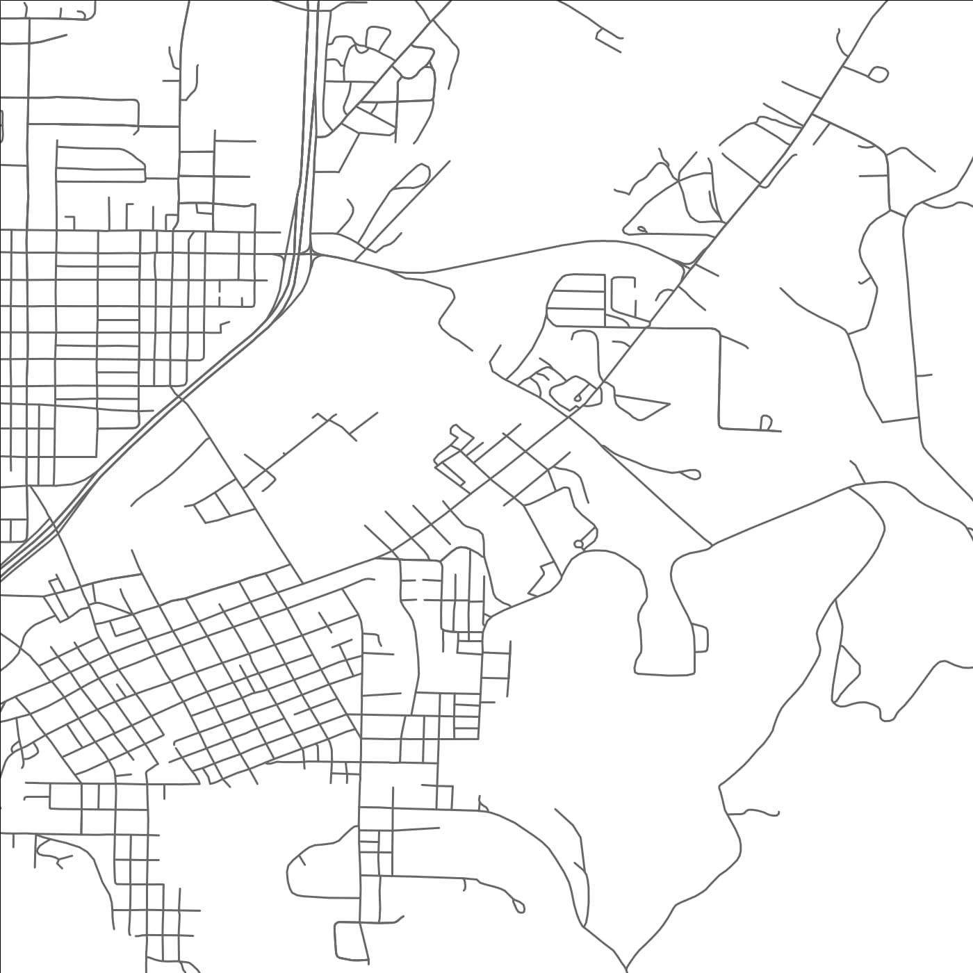 ROAD MAP OF TRINIDAD, COLORADO BY MAPBAKES