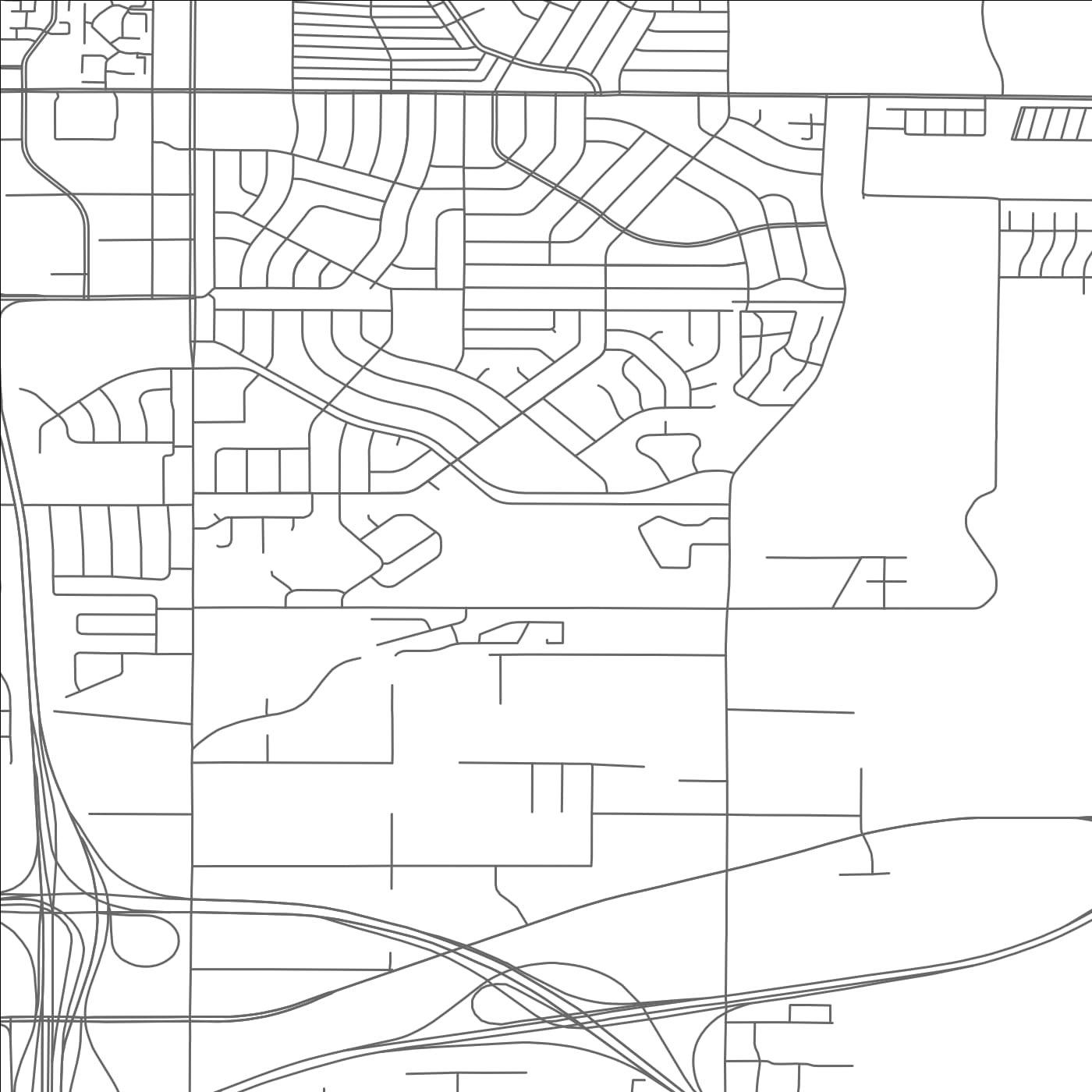 ROAD MAP OF WELBY, COLORADO BY MAPBAKES