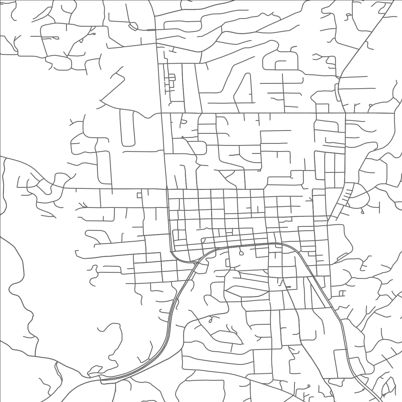 ROAD MAP OF WOODLAND PARK, COLORADO BY MAPBAKES