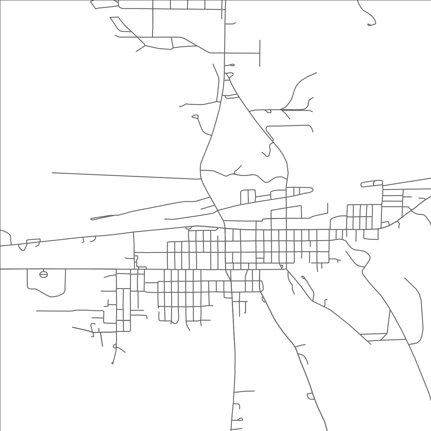 ROAD MAP OF WRAY, COLORADO BY MAPBAKES