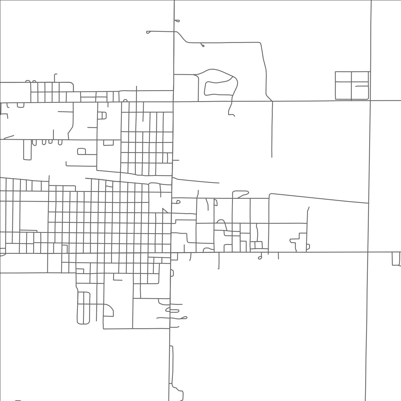 ROAD MAP OF YUMA, COLORADO BY MAPBAKES