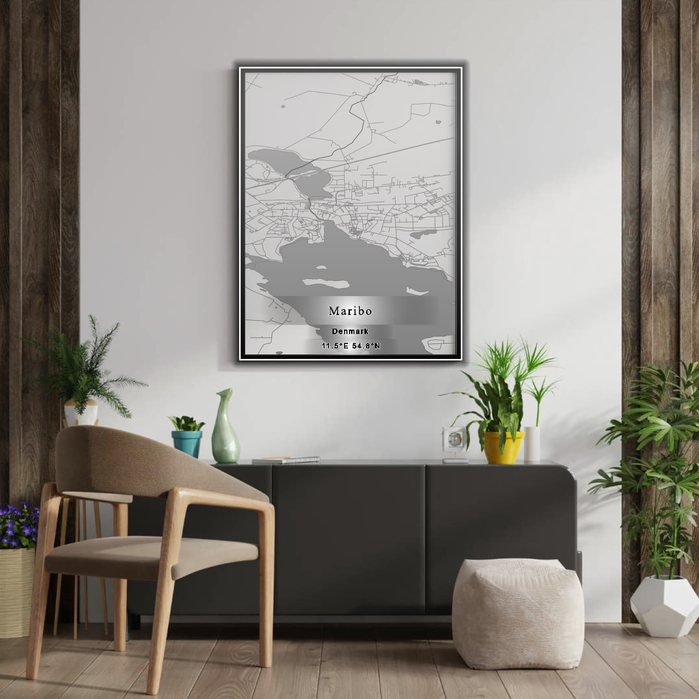 ROAD MAP OF MARIBO, DENMARK BY MAPBAKES